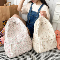 Mochilas de estilo Preppy para mujer, bandoleras impermeables de nailon para estudiantes, a la moda, con estampado Floral - details 8