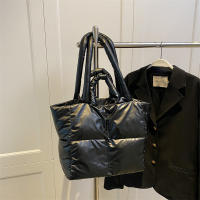 Bolso de algodón acolchado para mujer, bolsa de hombro de gran capacidad, a la moda, de diseñador, de lujo - details 3