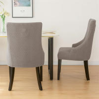 Funda elástica para silla de comedor, fundas para sillas de LICRA Jacquard, respaldo alto elástico, sillones inclinados, para cocina de Hotel, 1 ud. - details 28