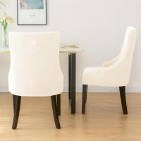 Funda elástica para silla de comedor, fundas para sillas de LICRA Jacquard, respaldo alto elástico, sillones inclinados, para cocina de Hotel, 1 ud. - details 19