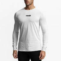 Camisetas de Gimnasio de Manga Larga para Hombres Cuello Redondo de Otoño - details 7