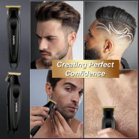 Solimpia Afeitadora eléctrica para hombres Recortadora de barba profesional Maquinilla de afeitar inalámbrica Recortadora de vello corporal Máquina de afeitar de vello facial recargable por USB para barbería HT-6267 - details 7