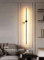 Lámpara LED de pared moderna, iluminación interior, Interruptor táctil, aplique ajustable para dormitorio, sala de estar, sofá, fondo - details 0