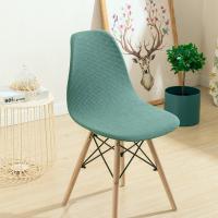 Funda de silla de concha impermeable de Jacquard, fundas de silla escandinavas de respaldo corto, fundas ajustables para asientos de comedor para Bar y fiesta - details 9