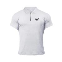 European and American style Fashion Zip Print Polo Tees Mens Cotton Slim Polo Shirts with Short Sleeve Fitness Polo T-Shirt - details 19