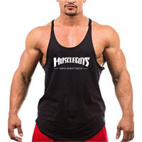 Mens Bodybuilding Tank top Gyms Workout Fitness Cotton Sleeveless shirt Fitness clothing Stringer Singlet male Casual Vest - details 2