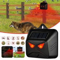 Repelente de Animales Solar IP44 Impermeable con Luz LED Roja Ahuyenta a las Palomas Pájaro Repelente Ultrasónico - details 0
