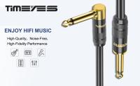 Cable de guitarra para instrumento, Cable Mono Jack TS de 6,35mm, Cable de amplificador de bajo eléctrico recto a ángulo recto de 1/4 pulgadas para teclado - details 0