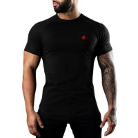 Camiseta Deportiva de Manga Corta y Cuello Redondo Algodón Transpirable para Hombres - details 2