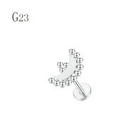 Mini pendientes de titanio y acero para mujer, piercing para la oreja, color dorado, tragus, cartílago, 1 ud., f136 - details 10