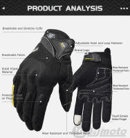 Guantes de moto de verano para mujer para SUOMY ciclismo Moto Dirt Biker guante de bicicleta pantalla táctil guante protector de dedo completo - details 8