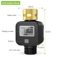 Medidor de flujo de agua a prueba de agua, válvula de agua de riego LCD, medidor de flujo de 3/4 pulgadas, manguera de grifo, prueba de consumo de agua para exteriores - details 9