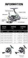 Carrete de Pesca de Spinning Ultraligero DEUKIO Máximo Arrastre 15kg Pesca de Surfcasting con Feeder de Cebo Carretes de Jigging de Agua Salada - details 2