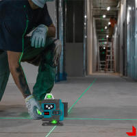 Nivel láser ONEVAN de 16 líneas, línea verde, 360° horizontal y vertical, autonivelante, súper potente, con batería de iones de litio. - details 8