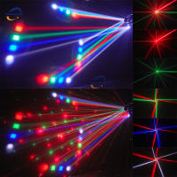 Venta caliente de haz móvil de cuatro cabezales RGBW + láser rojo y verde + estroboscópico tres en uno DJ discoteca bar fiesta Navidad efecto de escenario - details 11