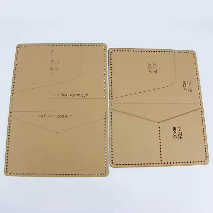 Plantilla de cuero para billetera, herramientas prácticas de cuero, bolsa de tarjetas, plantilla de papel - 1