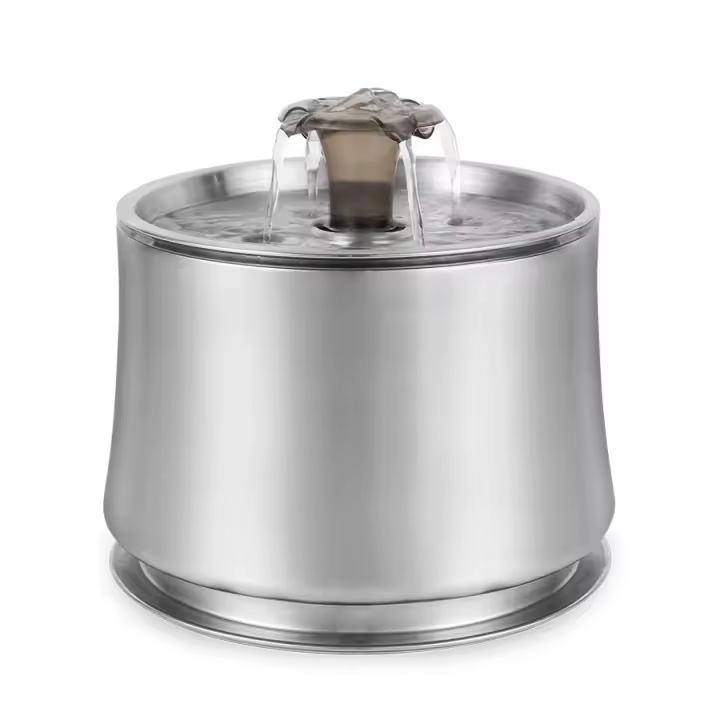 Dispensador de Agua para Mascotas de Acero Inoxidable Inteligente 2.5L Automático Gran Capacidad Silencioso con Filtro - 1
