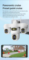 Cámara de seguridad exterior WiFi con 3 lentes PTZ, visión nocturna en color, seguimiento humano, alarma de sonido y luz, cámara de vigilancia - details 13
