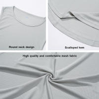 Gym Absorb Sweat Singlet Summer Breathable Sleeveless Quick Dry Vest Casual Fashion Print Shirt Men Workout Muscle Mesh Tank Top - details 19