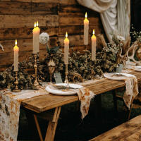 6 velas cónicas LED sin llama con control remoto, candelabros falsos de marfil de 6,1 pulgadas, vela de ventana sin goteo con pilas con llama parpadeante 3D para chimenea Navidad Halloween - details 6