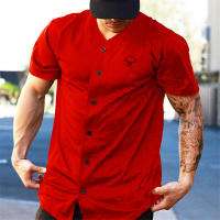 Men Fitness Muscle T-Shirts Summer Mesh Breathable Quick Dry Cardigan Shirts New Casual Fashion Short Sleeve Sports V-neck Tops - details 9