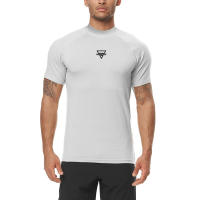 Gym Bodybuilding Sport Slim Fit T-Shirt Men Casual Fashion Short Sleeve Print Shirts Men Workout Training Fitness Quick Dry Tops - details 5