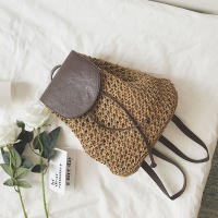 Mochila de Viaje para Mujer en Punto de Crochet con Diseño Boho Estilo Hueco Alhombrado para Hombro y Espalda Ideal para Playa y Verano - details 16