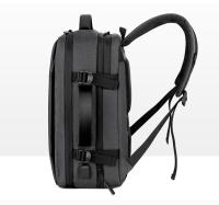Mochila de viaje clásica para hombre, morral de negocios expandible con USB, bolsa de gran capacidad para ordenador portátil, impermeable, a la moda - details 16