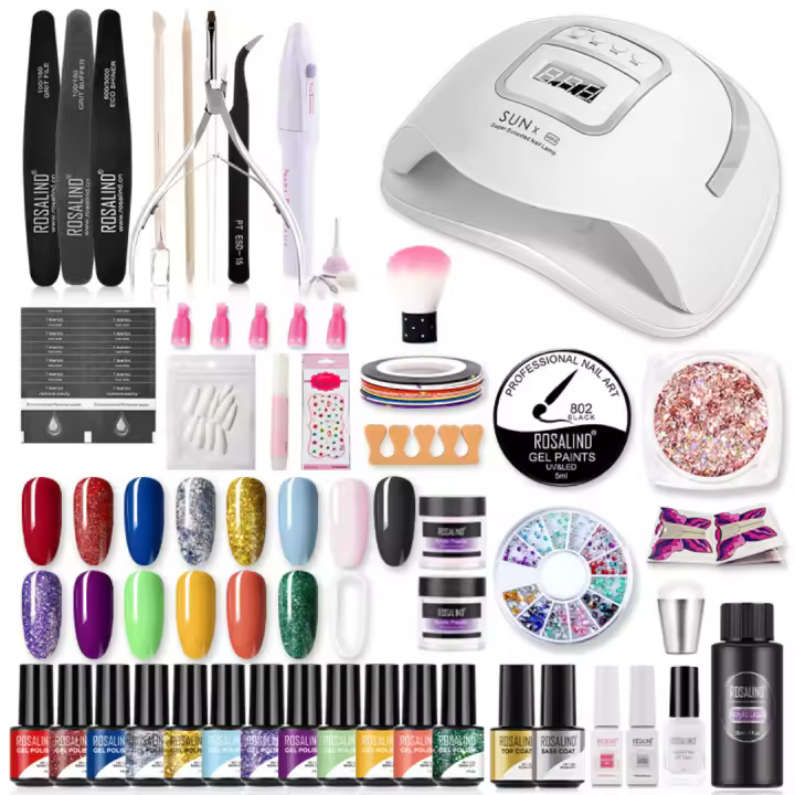 ROSALIND-Conjunto de esmaltes en Gel para uñas, herramientas de manicura, conjunto completo, para Semi permanente, necesita UV LED - 1