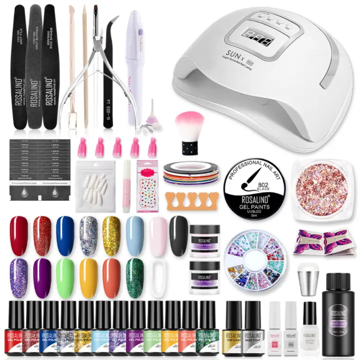 ROSALIND-Conjunto de esmaltes en Gel para uñas, herramientas de manicura, conjunto completo, para Semi permanente, necesita UV LED - 1
