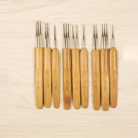 Ganchos de ganchillo creativos de 3 piezas, aguja trenzada de acero inoxidable, para tejer lana, suministros de costura, 0,5/0,75/1mm - details 6
