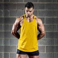Gym stringer tank top fitness men musculation vest bodybuilding clothing print undershirt solid tank tops - details 7