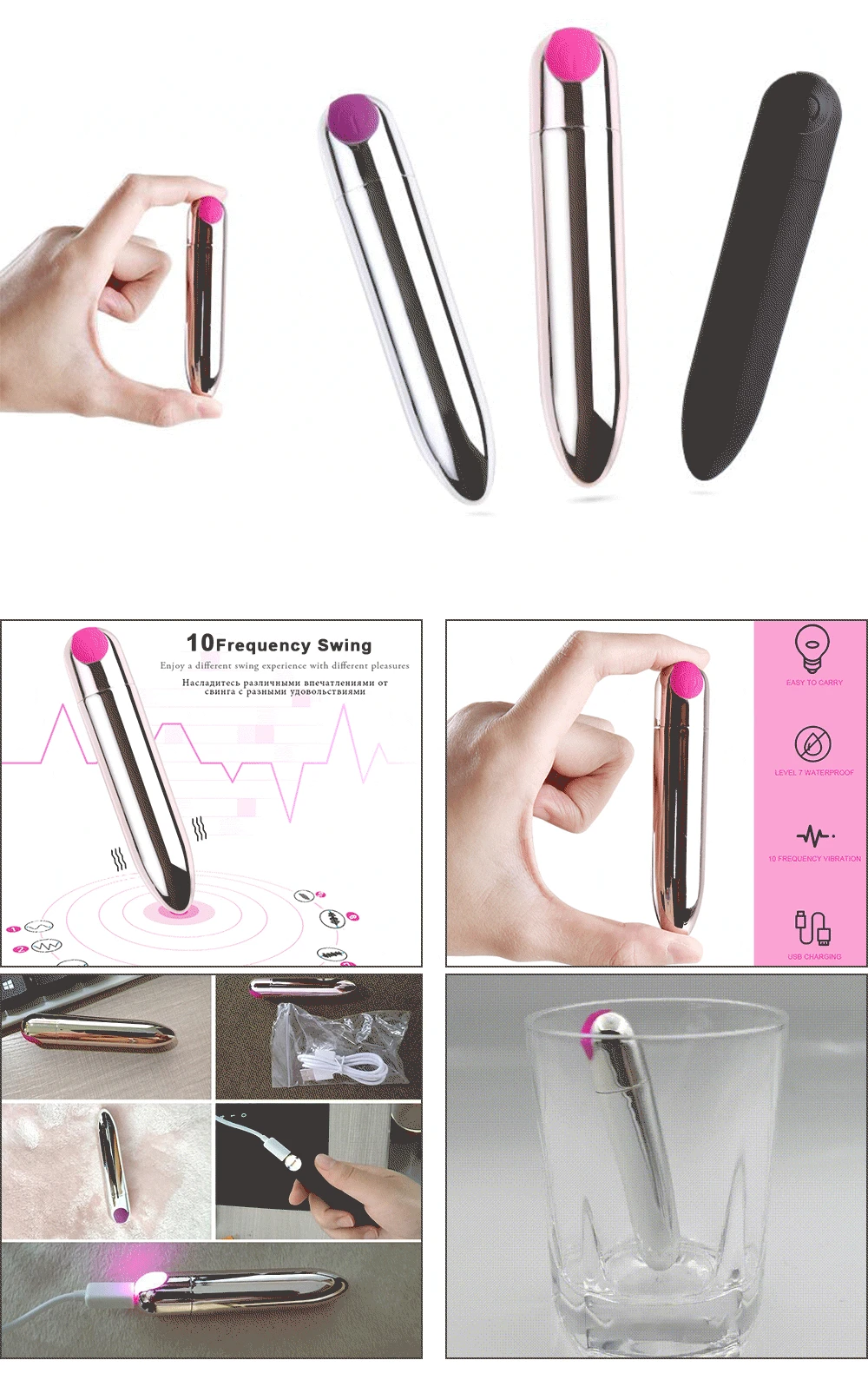 Vibrador Mini Pistola Potente Estimulador de Clítoro y G Spot para Mujeres Juguete Sexual Adulto - details 15
