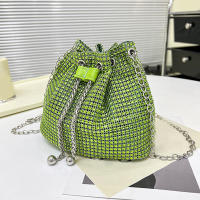 Bolsos cruzados con forma de cubo de diamantes de imitación para mujer, bolsos de hombro brillantes, bolsos de cadena, bolsos de almacenamiento de fiesta de noche - details 7