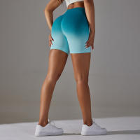 Nessaj-pantalones cortos de yoga sin costuras, shorts deportivos ajustados de cintura alta, elásticos, levantamiento de glúteos, para gimnasio, correr y entrenamiento - details 4