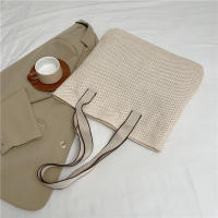Bolso de mano tejido de paja para mujer, elegante, informal, con asa superior, Retro, a la moda - details 26