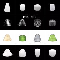Reemplazo de pantallas de lámpara de vidrio E14 de apertura de 30mm, cubierta de pantalla de vidrio de agujero de 3cm, color verde y ámbar transparente, para luces de pared de vela E12 - details 0
