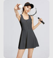 1 vestido deportivo para mujer, vestido antideslizante para exteriores, vestido de tenis con cremallera, vestido de bádminton para correr y fitness - details 13
