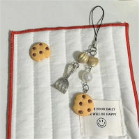 Bonito colgante 3D de pastel de fresa y galleta para teléfono, correa, accesorios encantadores, cordón para llavero para iPhone, bolsa para cámara, joyería para niñas - details 2