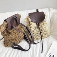 Mochila de Viaje para Mujer en Punto de Crochet con Diseño Boho Estilo Hueco Alhombrado para Hombro y Espalda Ideal para Playa y Verano - details 17