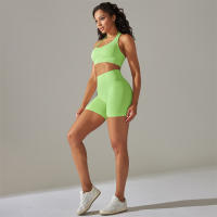 Conjunto de Yoga para Mujer Ropa Deportiva sin Costuras para Gimnasio Traje de Fitness con Sujetador Deportivo de Manga Larga Leggings de Cintura Alta Tracksuit Adecuado para Primavera/Verano Material de Poliéster y Elastano - details 31