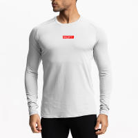 Running Shirt Men Round Neck Sportswear Tight Fitness Slim Fit Jogging Quick Dry Exercise Gym Long Sleeve Shirt - details 6