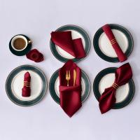 Servilleta cuadrada de satén de 12 Uds., servilleta de cóctel de 12x12 pulgadas para fiesta, boda, cumpleaños, decoración de banquete, servilletas de mesa suaves lavables - details 14
