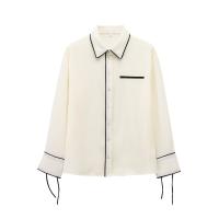 Woman Stylish Classic Minimalist Shirt Blouse With Bow New 2025 Spring Casual Office Commuter Shirts Blusas Mujer - details 0