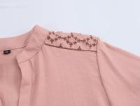 2025 mujeres botón frontal cuello en V manga larga bordado camisa Casual primavera blusa ropa de calle Blusas Mujer - details 3
