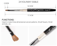 Pincel de Uñas KADS Kolinsky Sable Acrylic para Diseño de Arte de Uñas Herramienta de Manicura Seguro para Uso Profesional y Doméstico - details 5