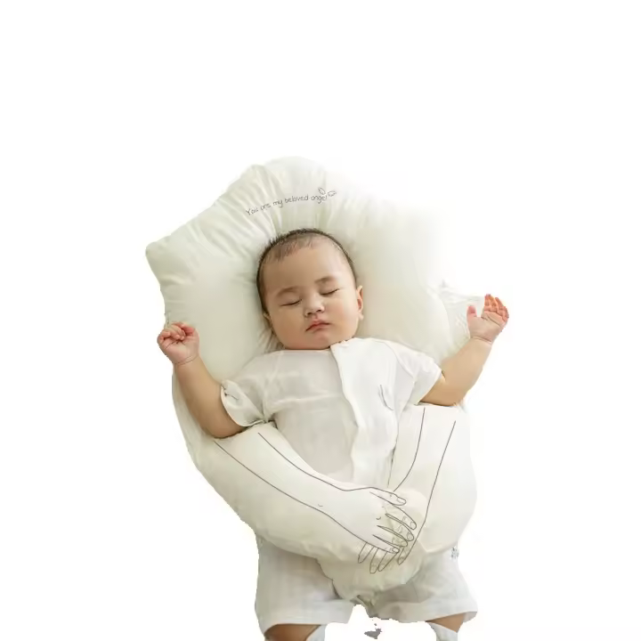 Nueva almohada para bebé, posicionador de cabeza transpirable para recién nacido, cojín de cabeza plana antiespantoso ajustable extraíble en forma de nube - 1