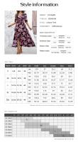 2024 Spring and Summer Vacation Casual Printed Slit Dress - details 0