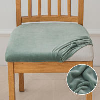 Fundas de asiento de silla de terciopelo, fundas de cojín de asiento elásticas, funda de silla lavable para comedor, Hotel, ceremonia, banquete, fiesta - details 20