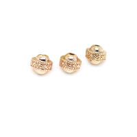 Cuentas de ojo de libélula de latón de Color dorado de 18K con patrón, cuentas espaciadoras de barril de bola redonda, fabricación de joyería, accesorios de pulseras Diy - details 89